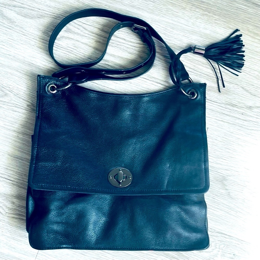CLEMENTS RIBEIRO VEGAN LEATHER BLACK CROSSBODY SHOULDER WOMEN BAG
